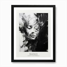 Silence Abstract Black And White 11 Poster Art Print