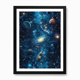 Space Wallpaper Art Print