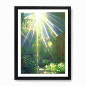 Franklin Park Conservatory And Botanical Gardens, Usa Classic Monet Style Painting Art Print