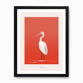 Minimalist Pelican 2 Bird Poster Art Print