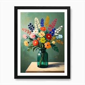 Flowers In A Vase Poster