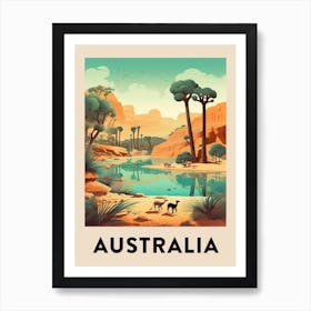 Vintage Travel Poster Australia Art Print