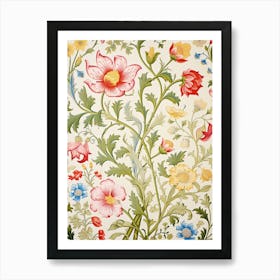 Floral Wallpaper 350 Art Print