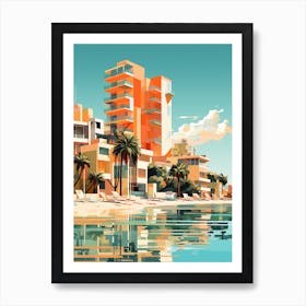St Pete Beach Florida Abstract Orange Hues 2 Art Print