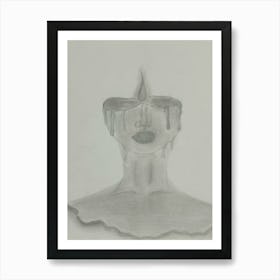 Woman Melted  Art Print