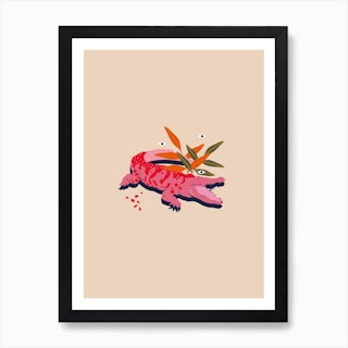 Pink Croc Art Print