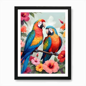 Two Parrots 1 Art Print