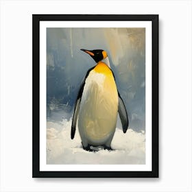 King Penguin Volunteer Point Colour Block Painting 2 Art Print