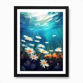 Daisy Wildflower Underwater (2) Art Print