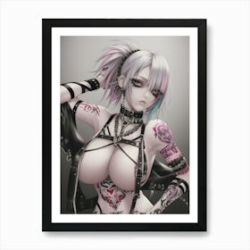 Pretty Punk Girl - Hall-O-Gram Creations 27 Art Print