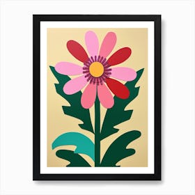 Cut Out Style Flower Art Daisy 1 Art Print