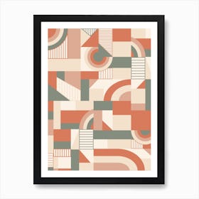 Earthy Blocks Art Print