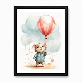 Mouse With Balloon Art Print