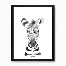 Safari Babies Zebra Art Print