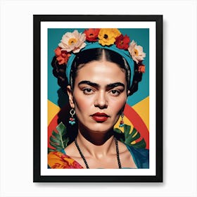 Frida Kahlo Portrait (18) Art Print