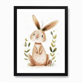 Polish Rabbit Kids Illustration 3 Art Print