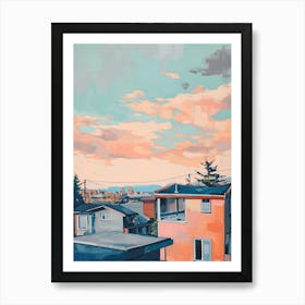 Vancouver Rooftops Morning Skyline 4 Art Print