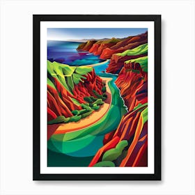 Cliffs Of Nauru Art Print