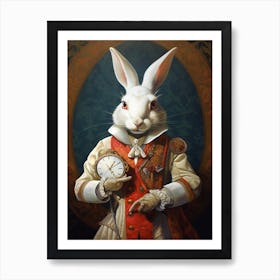 Alice In Wonderland The White Rabbit Kitsch Art Print
