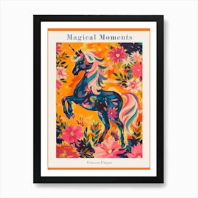 Unicorn Fauvism Inspired Portrait 3 Poster Art Print