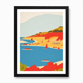 Portsea Back Beach Australia Midcentury Art Print