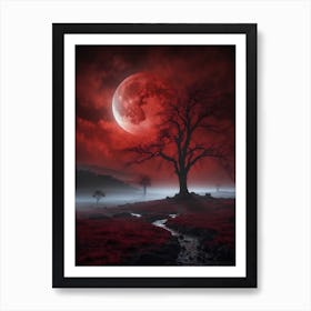 Full Moon In The Sky Art Print