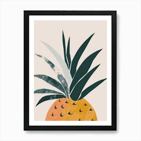Pineapples Close Up Illustration 1 Art Print