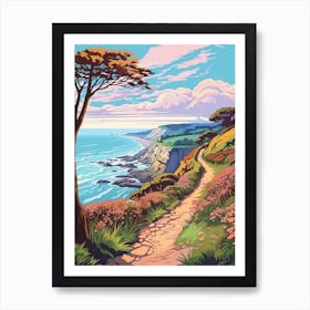 The Wales Coast Path Wales Hike Illustration Art Print