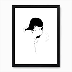 akt3 Sad White Art Print