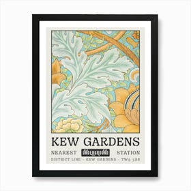William Morris Kew Gardens Light Blue Art Print