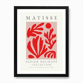 Matisse Print in Red 3 Art Print