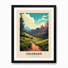 The Colorado Trail Usa 2 Vintage Hiking Travel Poster Art Print