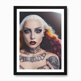 Pretty Punk Girl - Hall-O-Gram Creations 21 Art Print