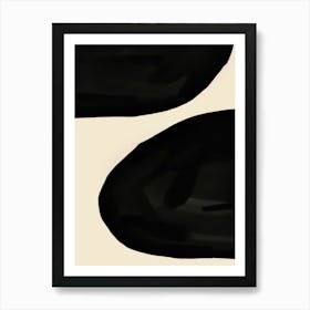 Black And White Abstract Painting 10 Art Print