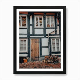 Old German Half Timbered Houses 07 Art Print