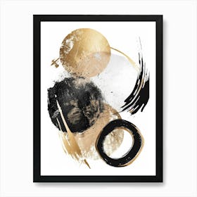 Abstract Black And Gold Painting 20 Art Print