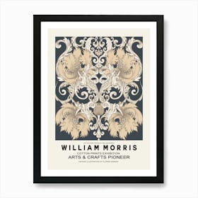 William Morris Beige Floral Poster 5 Art Print