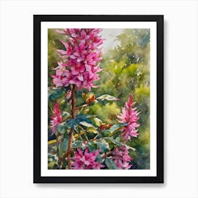 Pink Champa Flowers 2 Art Print