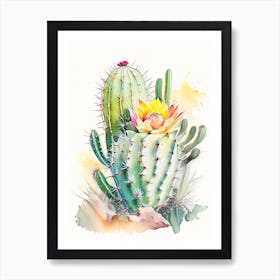 Notocactus Cactus Storybook Watercolours Art Print