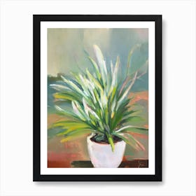 Ghost Plant Impressionist Painting Art Print