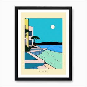 Poster Of Minimal Design Style Of Cancun, Mexico 4 Art Print