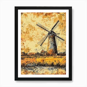 Old Windmill In The Countryside Poster