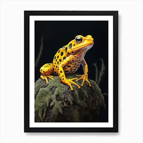 Golden Poison Frog Realistic Portrait 3 Poster