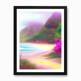 Kauai Hawaii Soft Colours Tropical Destination Art Print