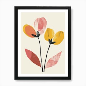 Dammam Flower Market Boho Minimalist Style Art Print