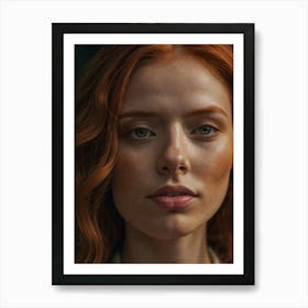 Girl With Red Hair Art Print