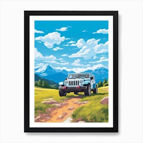 A Jeep Wrangler In The The Great Alpine Road Australia 4 Art Print