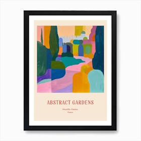 Colourful Gardens Versailles Gardens France 4 Red Poster Art Print