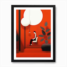 Femme Harmony: Abstract Minimalism Celebrates Woman Art Print