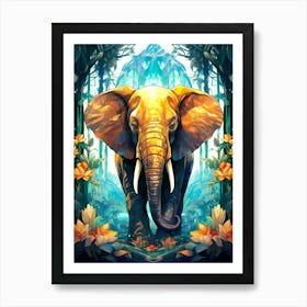 Elephant In The Jungle 1 Art Print